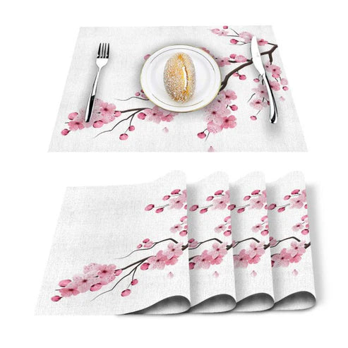Japanese Aoi Table Mats Set Polyester Table Mat - F from Japanese Kitchen Supply
