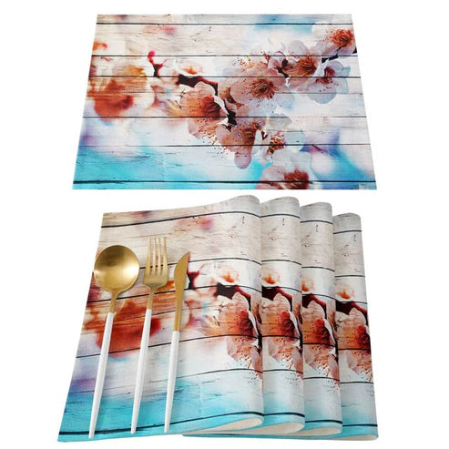 Japanese Aoi Table Mats Set Polyester Table Mat from Japanese Kitchen Supply