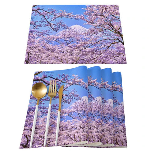 Japanese Aoi Table Mats Set Polyester Table Mat - C from Japanese Kitchen Supply