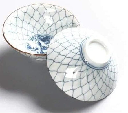 Japanese Aratani Porcelain Teacup - alternate angle from Japanese Kitchen Supply