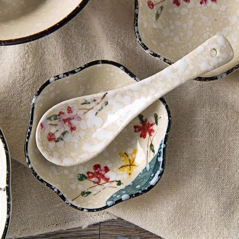 Japanese Asahikawa Ceramic Spoon - Soup, Ramen & Dessert Spoon - alternate angle from Japanese Kitchen Supply