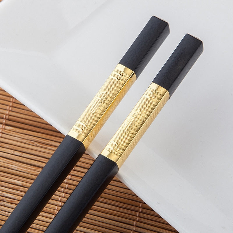 Japanese Chopsticks Akiko (Set of 10 Pairs) Chopsticks & Cutlery Set - alternate angle from Japanese Kitchen Supply