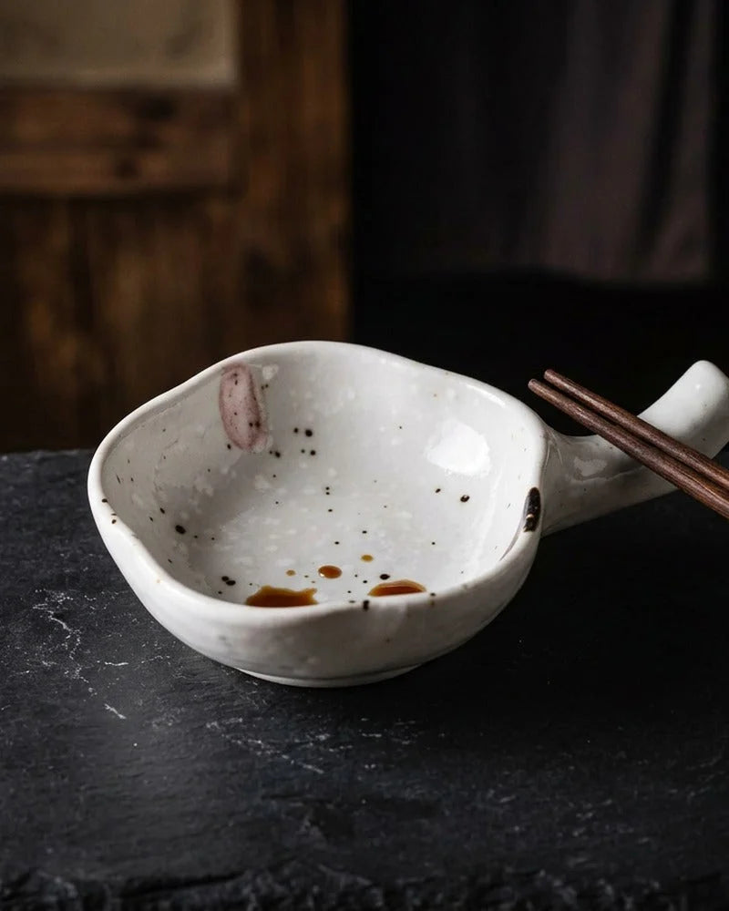 Japanese Desu Ceramic Sauce Bowl with Chopsticks Holder - main product image from Japanese Kitchen Supply