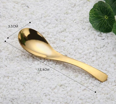 Japanese Edo Stainless Steel Spoons - Two Sizes - product detail view from Japanese Kitchen Supply