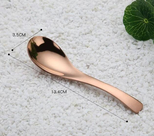 Japanese Edo Stainless Steel Spoons - Two Sizes - product detail view from Japanese Kitchen Supply