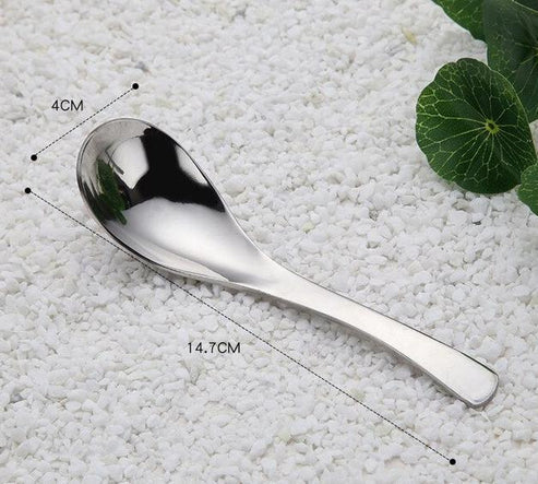 Japanese Edo Stainless Steel Spoons - Two Sizes - product detail view from Japanese Kitchen Supply