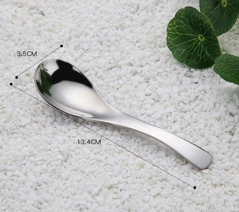 Japanese Edo Stainless Steel Spoons - Two Sizes - product detail view from Japanese Kitchen Supply