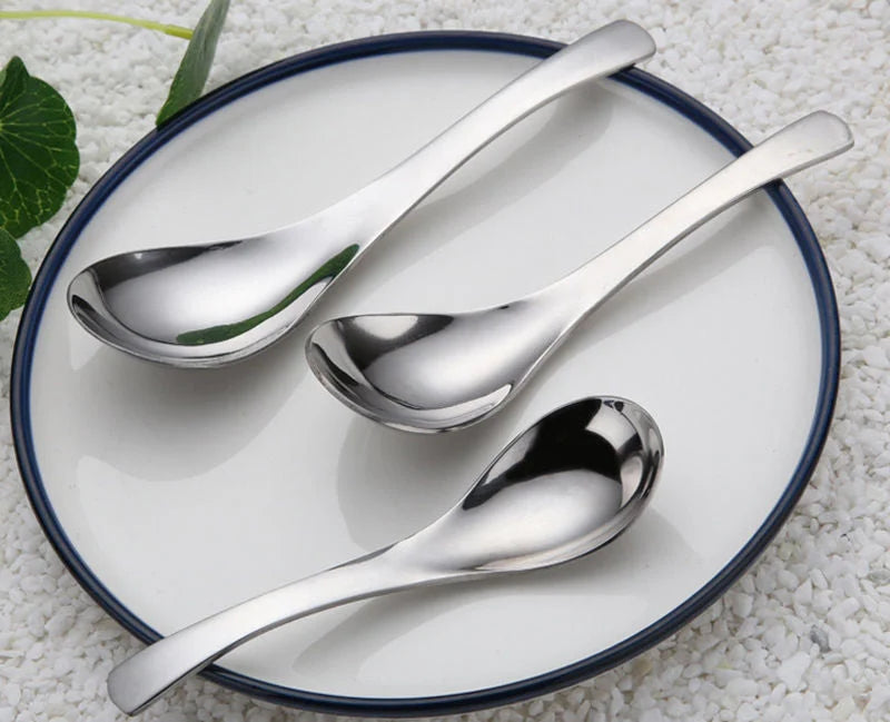 Japanese Edo Stainless Steel Spoons - Two Sizes - Colorful-A from Japanese Kitchen Supply
