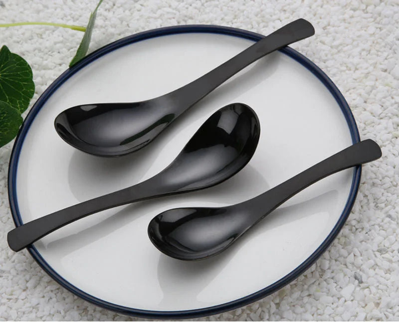 Japanese Edo Stainless Steel Spoons - Two Sizes - Colorful-B from Japanese Kitchen Supply