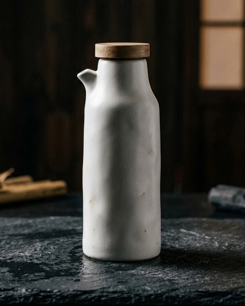 Japanese Hakusan Ceramic Sauce Dispenser - Tabletop Bottle for Soy Sauce - main product image from Japanese Kitchen Supply