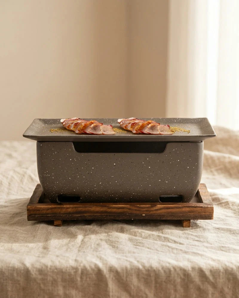 Japanese Hayachine Portable Charcoal Grill, Aluminum Alloy