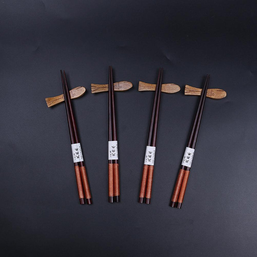 Japanese Honancho Chopsticks & Holders Set of 4 Chopsticks & Cutlery Set - alternate angle from Japanese Kitchen Supply