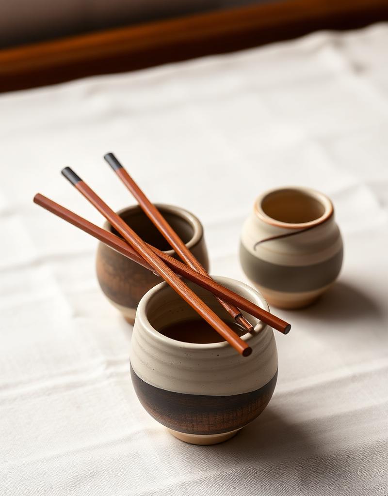 Japanese Honancho Chopsticks & Holders Set of 4 Chopsticks & Cutlery Set - set view from Japanese Kitchen Supply