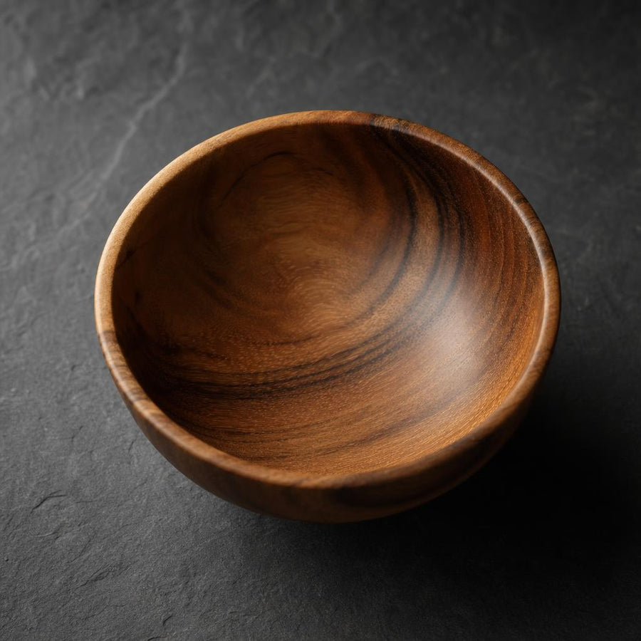 Japanese Ibaraki Wooden Bowl - alternate angle from Japanese Kitchen Supply