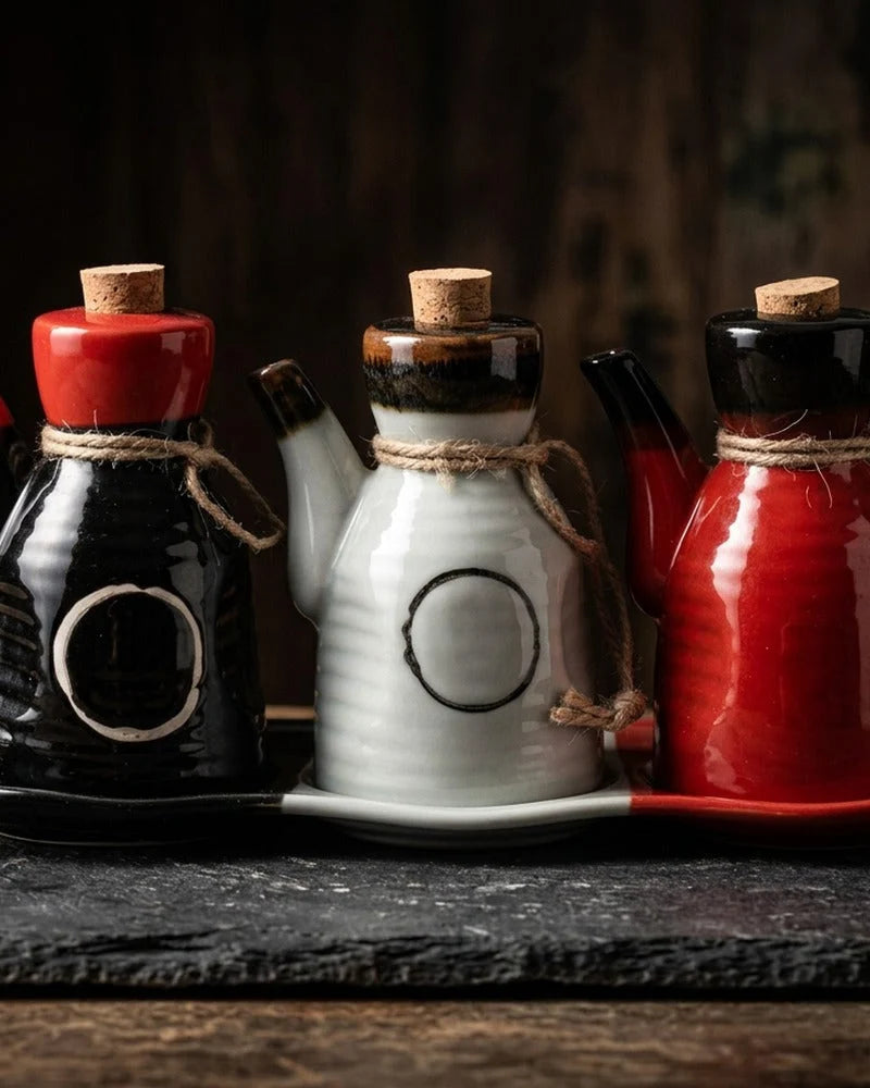 Japanese Ima Ceramic Sauce Dispenser - Tabletop Bottle for Soy Sauce - main product image from Japanese Kitchen Supply