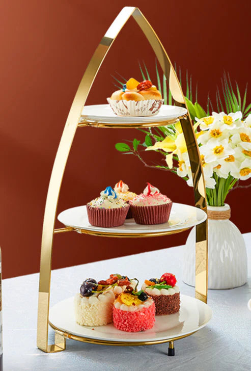 Japanese Imabari Sushi Display Shelf - C - 3 Layer Silvery (No Plate) - Japanese sushi plate for sashimi and serving from Japanese Kitchen Supply
