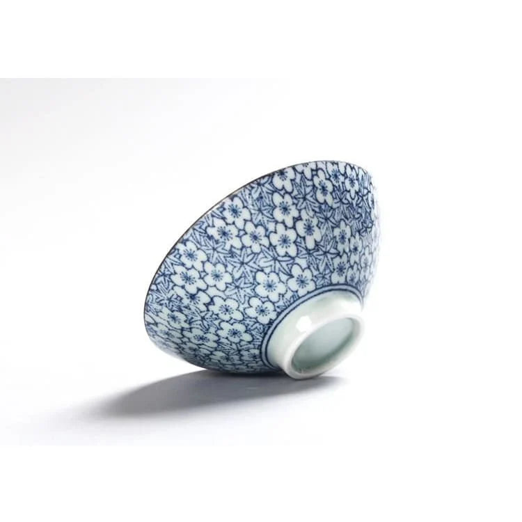 Japanese Jin Hand-Painted Porcelain Teacup - alternate angle from Japanese Kitchen Supply