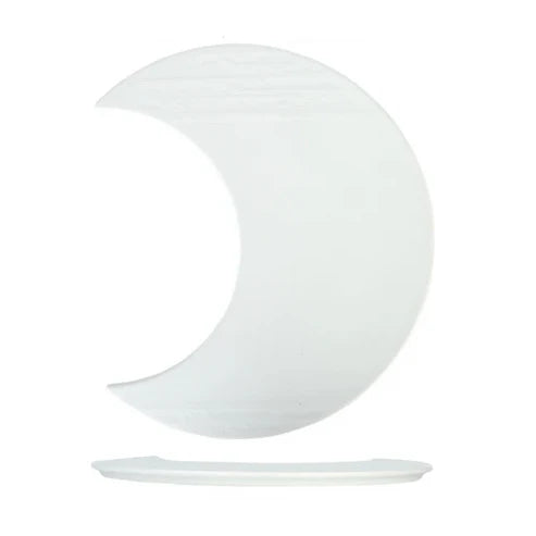 Japanese Kaede Moon Shape Ceramic Plate - product detail view from Japanese Kitchen Supply