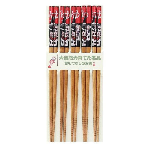 Japanese Kaempferi Chopsticks Set of 5 Pairs Chopsticks & Cutlery Set from Japanese Kitchen Supply
