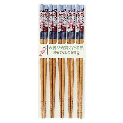 Japanese Kaempferi Chopsticks Set of 5 Pairs Chopsticks & Cutlery Set - D from Japanese Kitchen Supply
