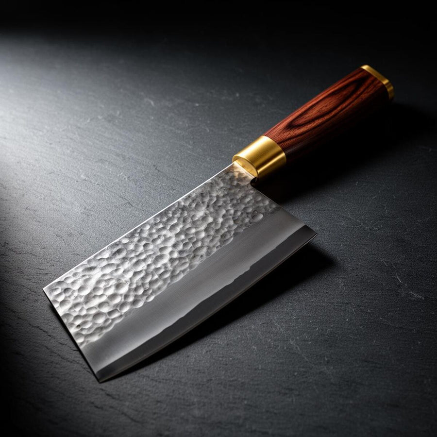 Japanese Kaitō - Chinese-Style Cleaver 18cm with Hammered Finish - main product image from Japanese Kitchen Supply