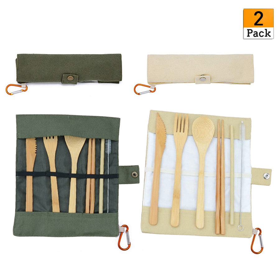 Japanese Kakegurui Outdoor Chopsticks Set of 2 Chopsticks & Cutlery Set - alternate angle from Japanese Kitchen Supply