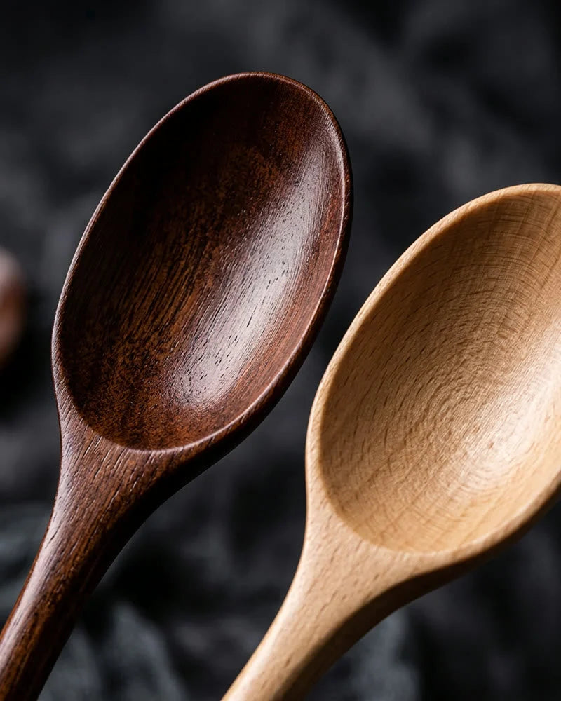 Japanese Kamo Wooden Spoons, Set of 2, 2 Colors, alternate view