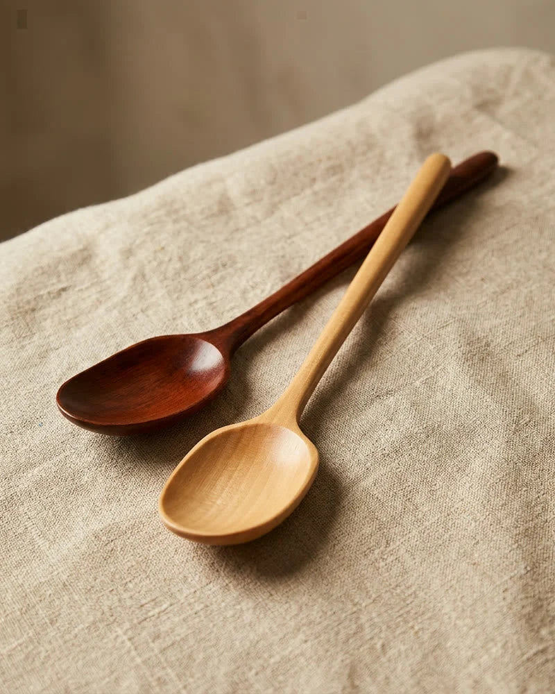Japanese Kamo Wooden Spoons, Set of 2, 2 Colors