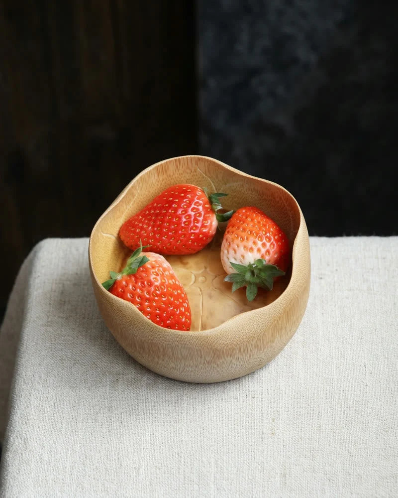 Japanese Kanagawa Bamboo Bowl, Handmade