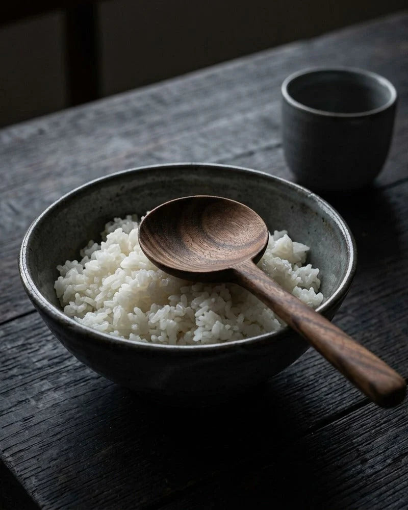 Japanese Katsuragi Wood Spoon - alternate angle from Japanese Kitchen Supply