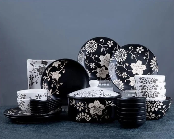 Japanese Keiji Ceramic Tableware for Six - product detail view from Japanese Kitchen Supply