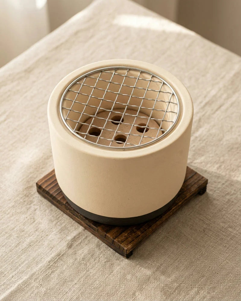 Japanese Kirigamina Portable Charcoal Grill, Ceramic