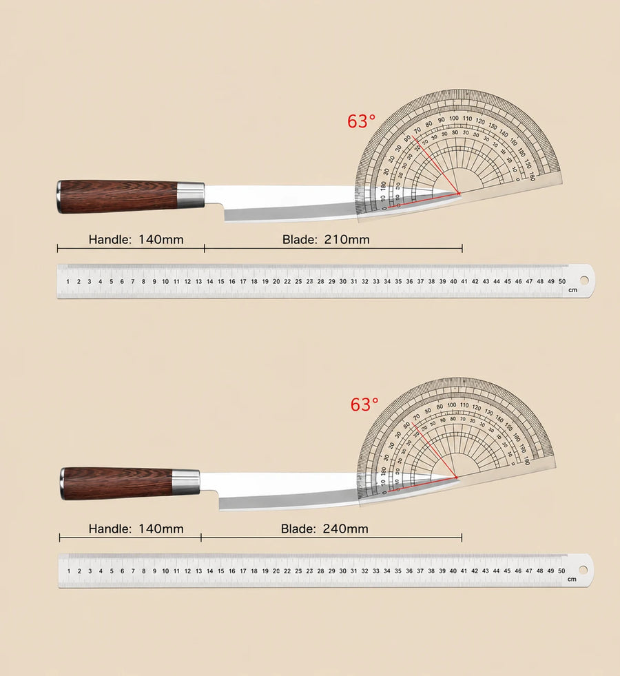 1.4116 Steel Yanagiba Sashimi Knife – 21 cm & 23.8 cm - 23.8 cm product photo 2