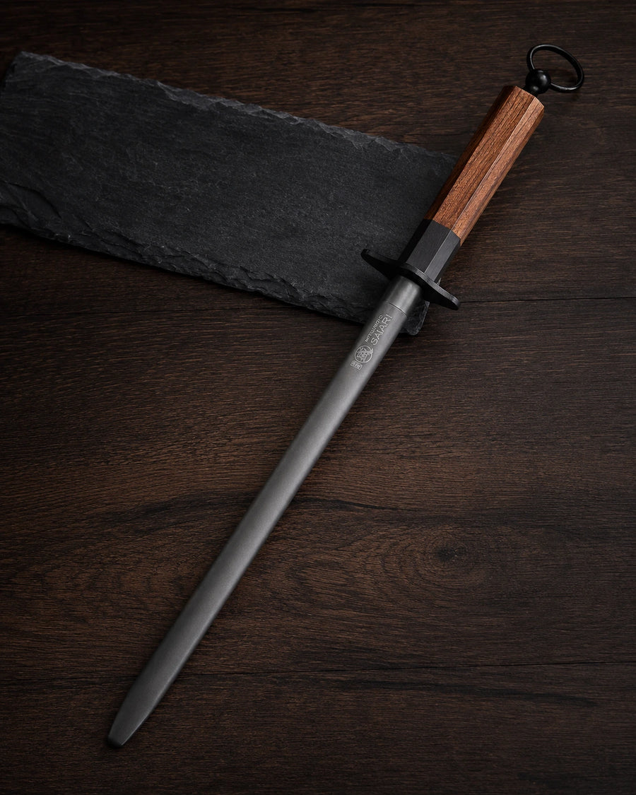 Mitsumoto Sakari Honing Steel  Japanese Knife Sharpening Rod product size view