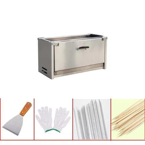Japanese Kunimi Portable Charcoal Grill, Stainless Steel Convertible Design, alternate view