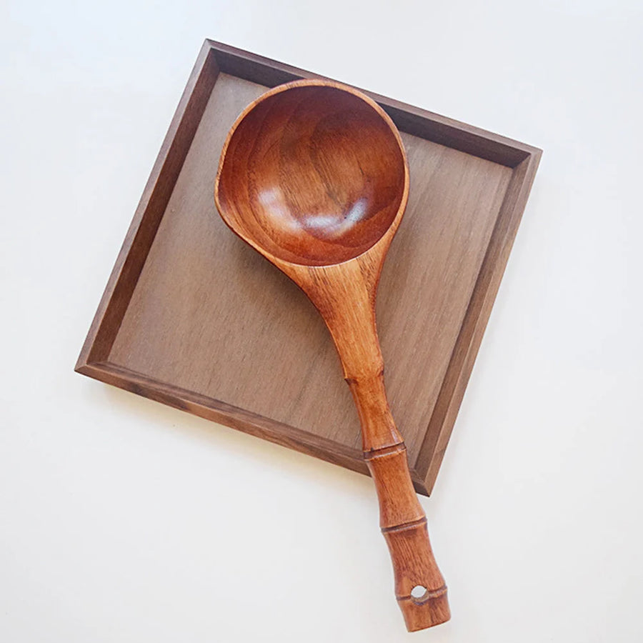Japanese Kuze Soup Spoon - Spoon for Ramen, Noodles & Broth - alternate angle - Japanese ramen bowl for noodles and soup from Japanese Kitchen Supply