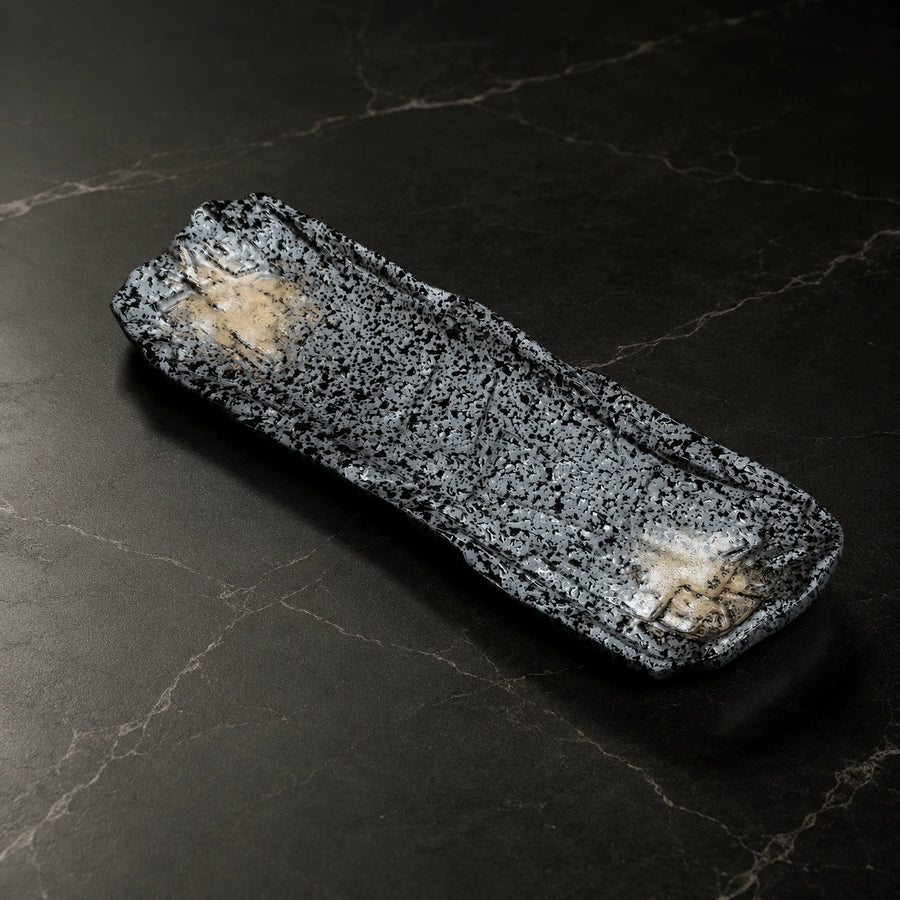 Japanese Long Ceramic Sushi Serving Plate - Rectangular Sashimi & Dessert Plate - Sunset from Japanese Kitchen Supply