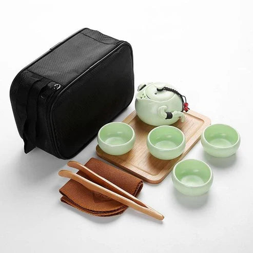 Japanese Miyakejima Travel Tea Set - 4 cup with accessory from Japanese Kitchen Supply