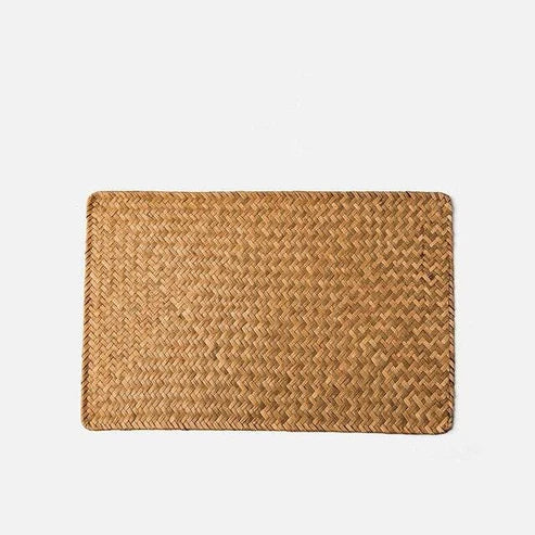 Japanese Miyuki Straw & Cloth Placemat - F from Japanese Kitchen Supply