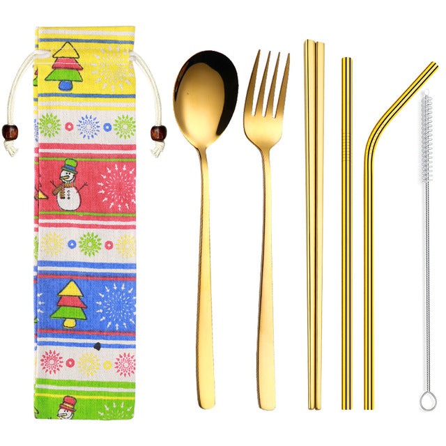 Japanese Nagasaki Chopsticks & Cutlery Set - Rainbow from Japanese Kitchen Supply