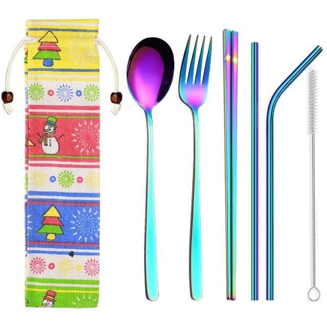 Japanese Nagasaki Chopsticks & Cutlery Set - Black from Japanese Kitchen Supply