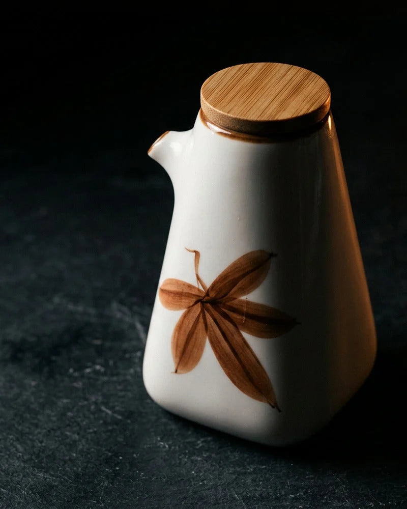 Japanese Nana Ceramic Sauce Dispenser - Tabletop Bottle for Soy Sauce - main product image from Japanese Kitchen Supply