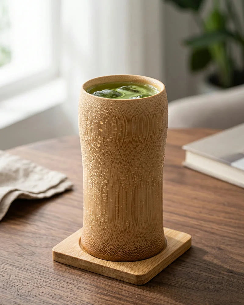 Japanese Nihombashi Bamboo Glass, Biodegradable, alternate view