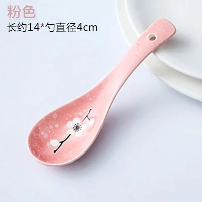 Japanese Niyodo Ceramic Spoon - Soup, Ramen & Dessert Spoon - alternate angle - Japanese ramen bowl for noodles and soup from Japanese Kitchen Supply