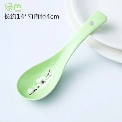 Japanese Niyodo Ceramic Spoon - Soup, Ramen & Dessert Spoon - product detail view from Japanese Kitchen Supply