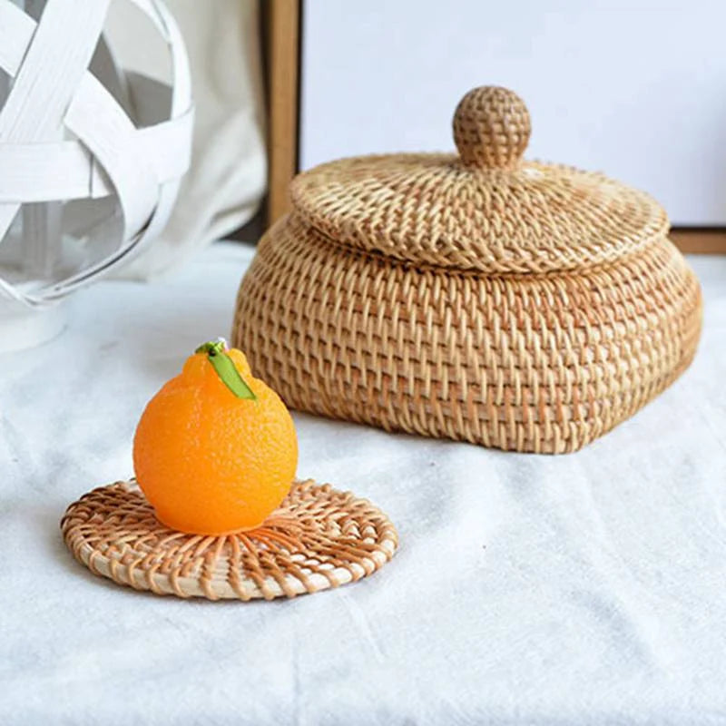 Japanese Nomi Wild Rattan Placemat - Three Sizes - product detail view from Japanese Kitchen Supply