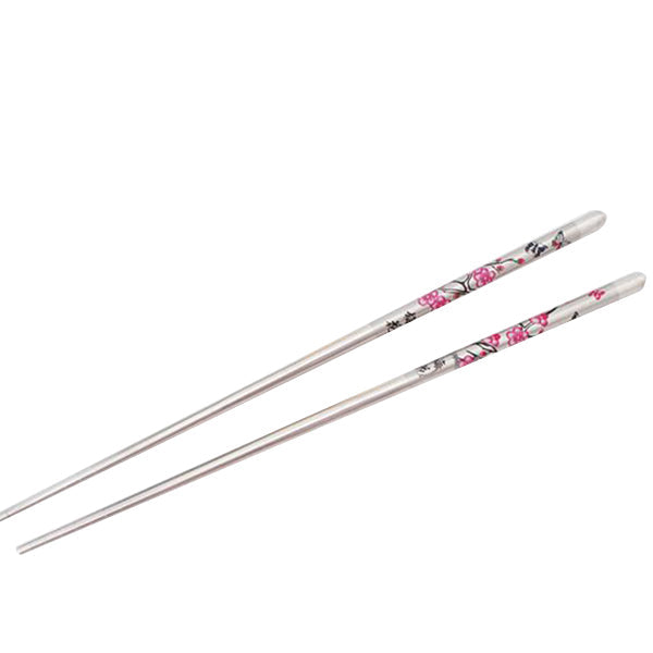 Japanese Okubo Metal Chopsticks Set of 5 Pairs Chopsticks & Cutlery Set - alternate angle from Japanese Kitchen Supply