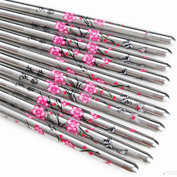 Japanese Okubo Metal Chopsticks Set of 5 Pairs Chopsticks & Cutlery Set - main product image from Japanese Kitchen Supply