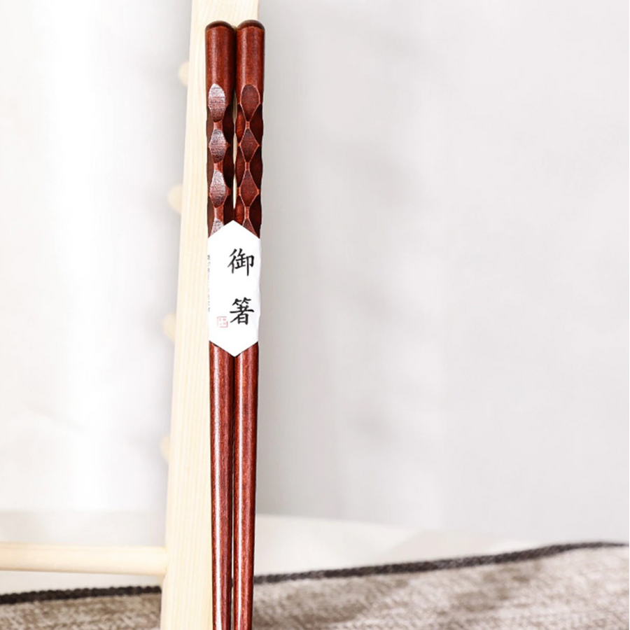 Japanese Shimonoseki Wooden Chopsticks Set of 2 Chopsticks & Cutlery Set - product detail view from Japanese Kitchen Supply