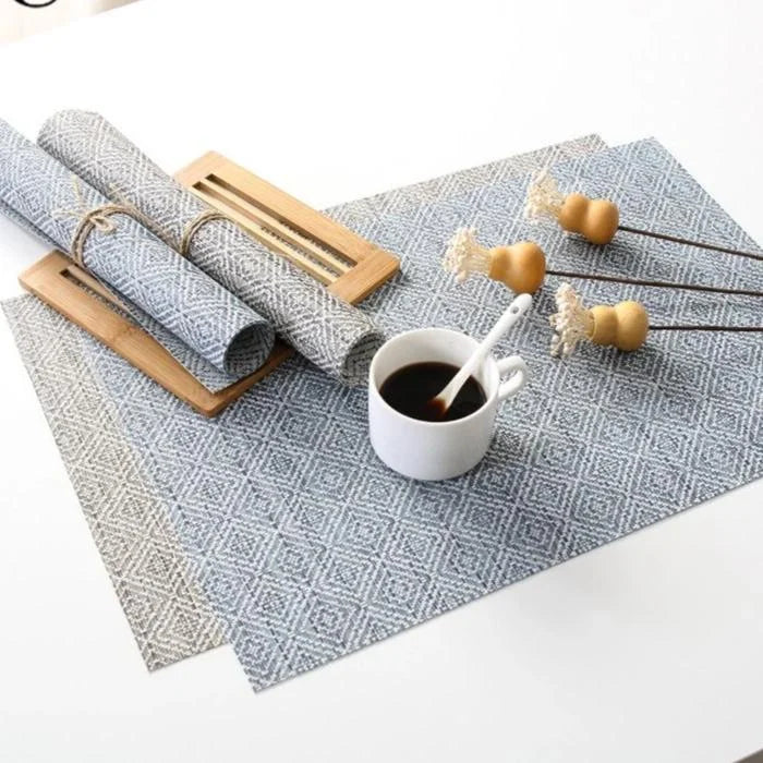 Japanese Simura Table Mat PVC Table Mat - alternate angle from Japanese Kitchen Supply